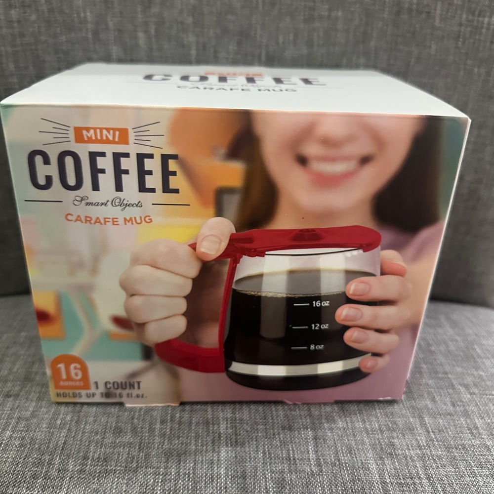 Mini Coffee Carafe Mug - Red